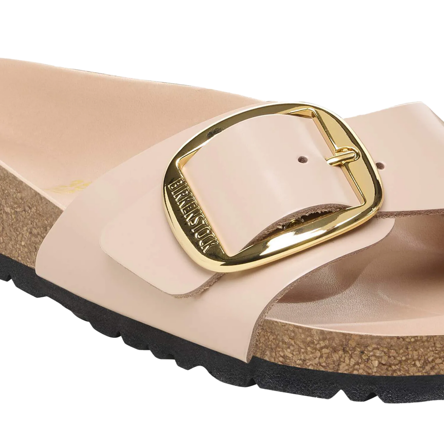 Birkenstock Madrid Big Buckle Natural Leather Patent