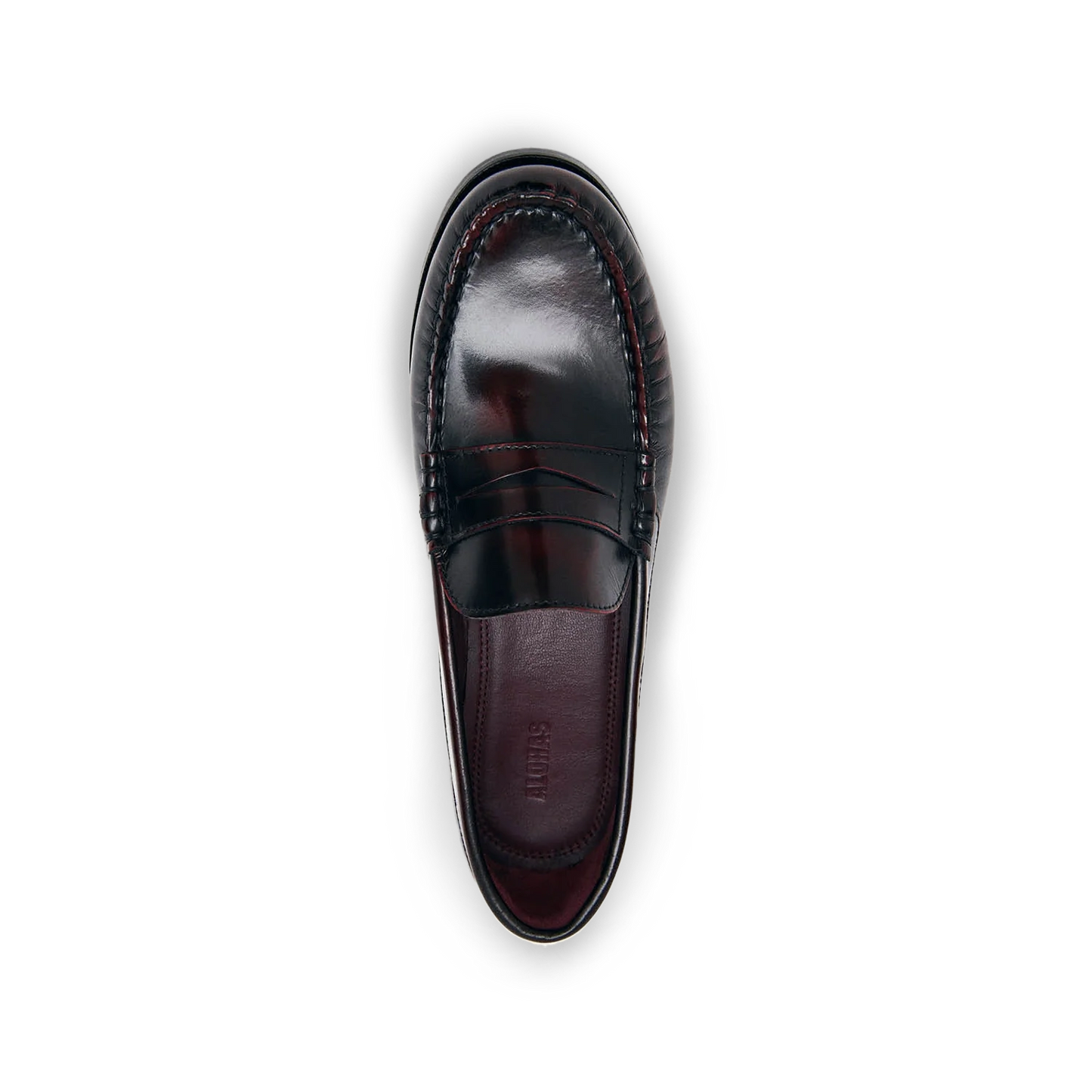 Alohas Rivet Vintage Effect Leather Mokasini