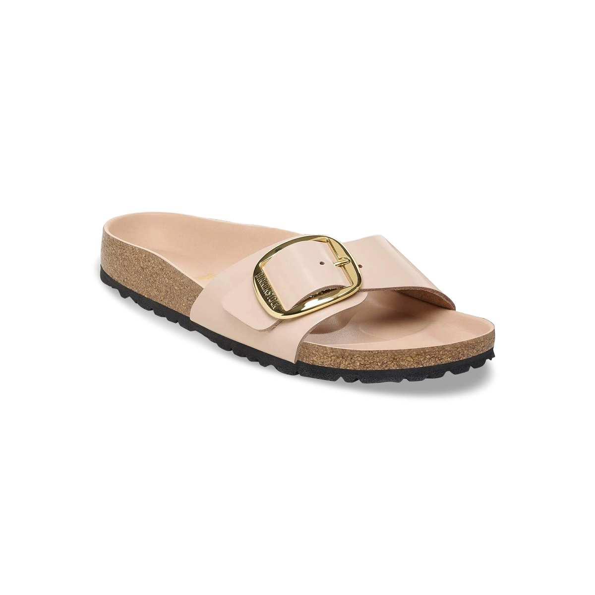 Birkenstock Madrid Big Buckle Natural Leather Patent