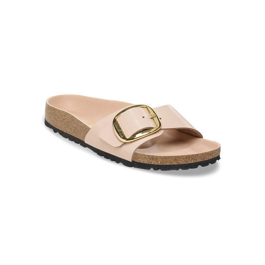Birkenstock Madrid Big Buckle Natural Leather Patent
