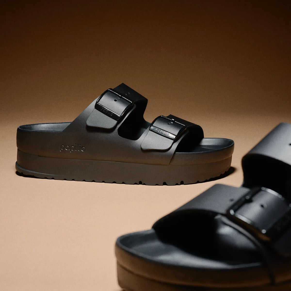 Birkenstock Arizona Flex Platform Natural Leather
