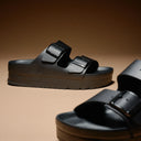 Birkenstock Arizona Flex Platform Natural Leather