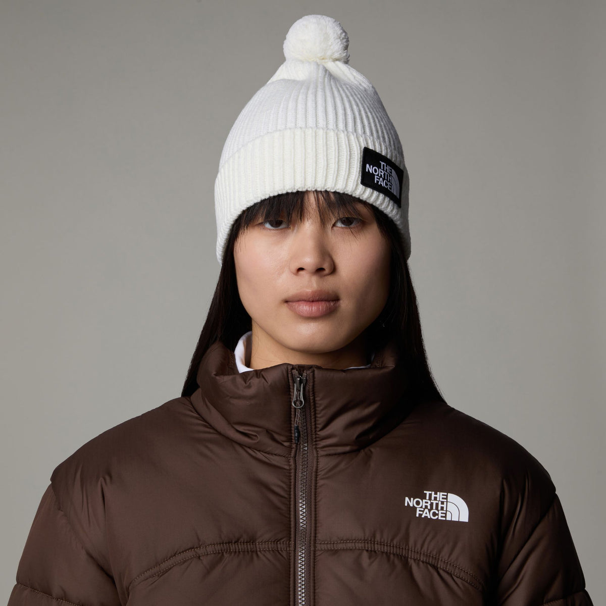 The North Face Tnf Logo Box Pom Beanie
