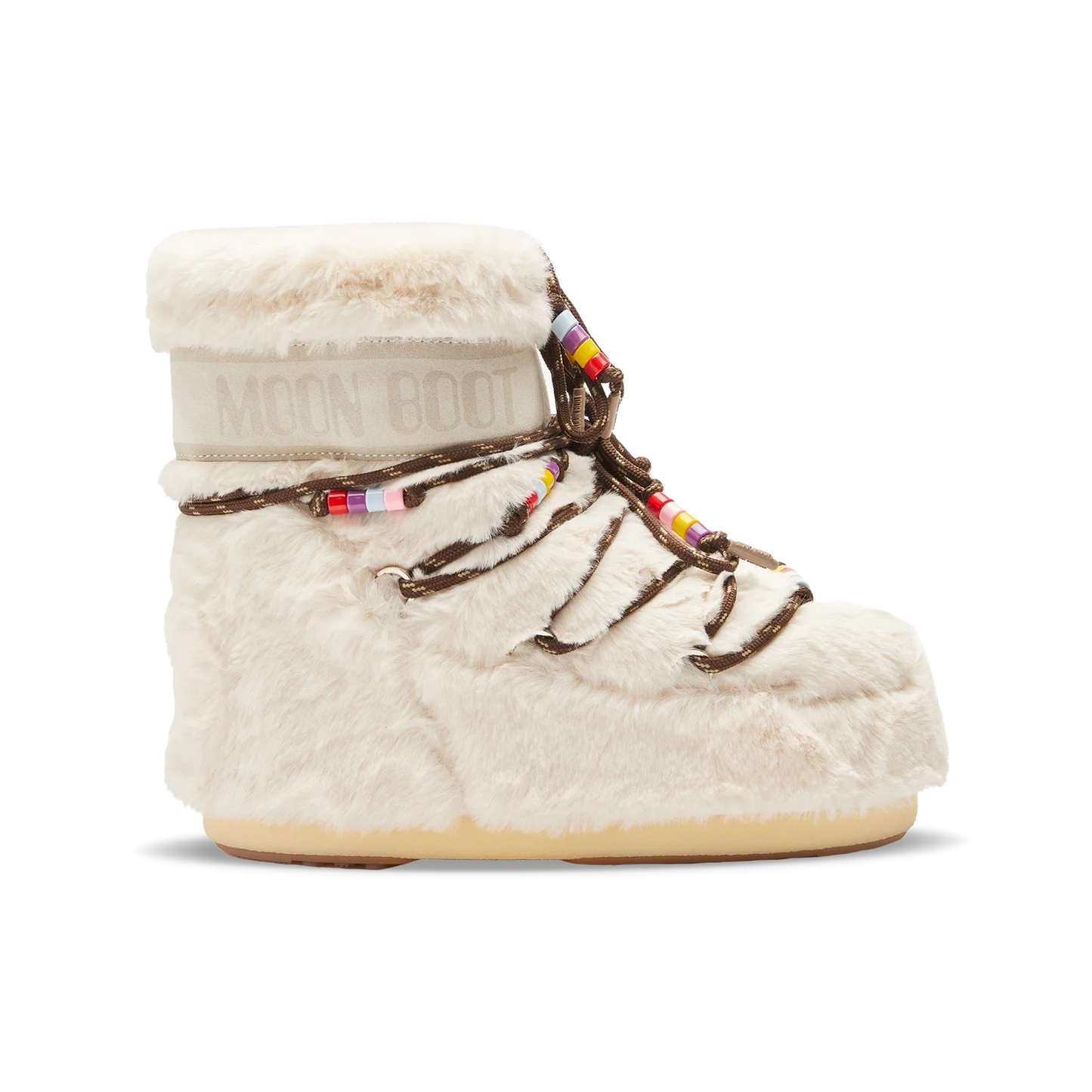 Moon Boot Icon Low Faux Fur Beads
