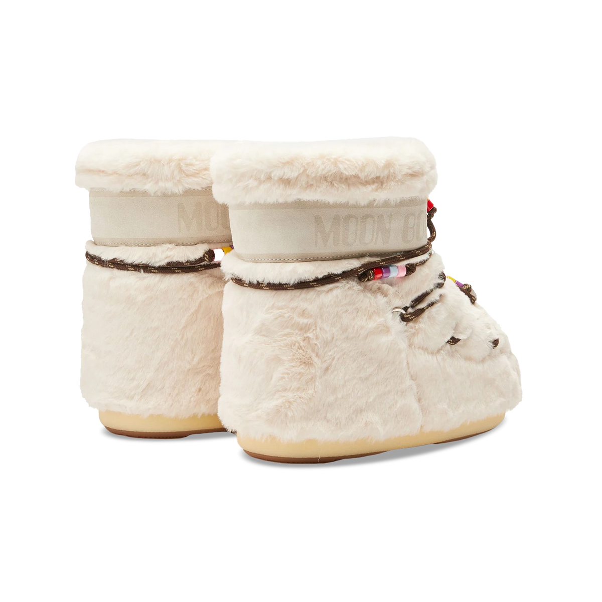 Moon Boot Icon Low Faux Fur Beads