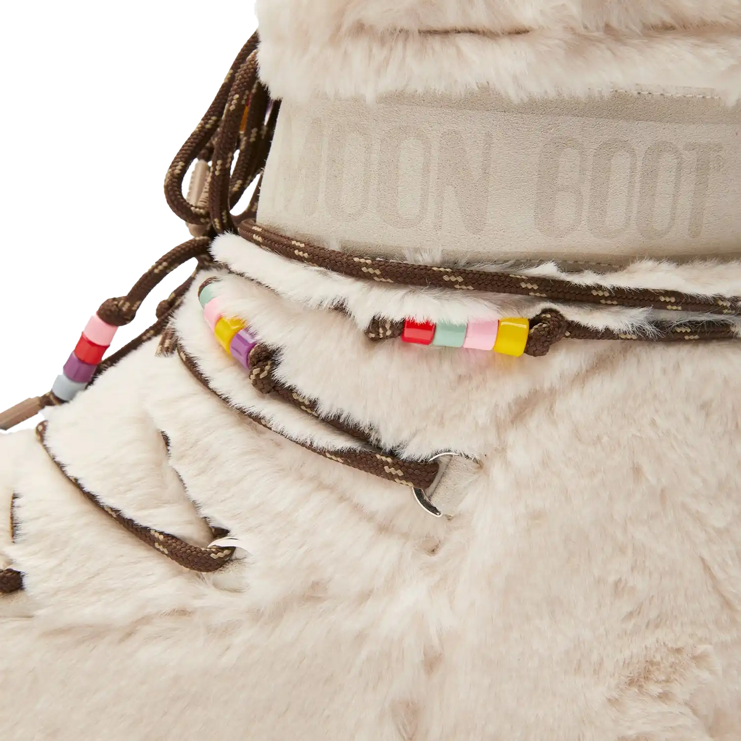 Moon Boot Icon Low Faux Fur Beads