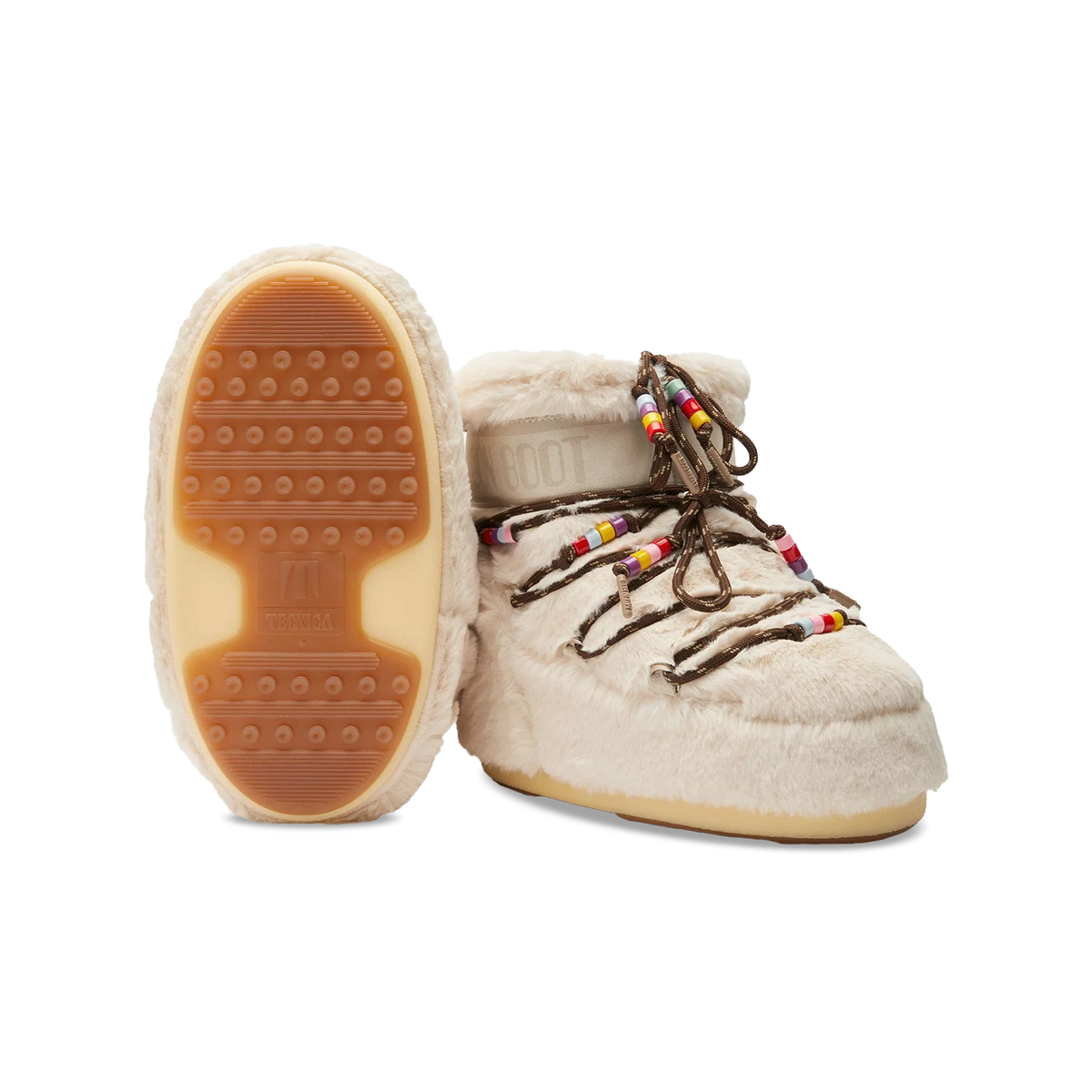 Moon Boot Icon Low Faux Fur Beads