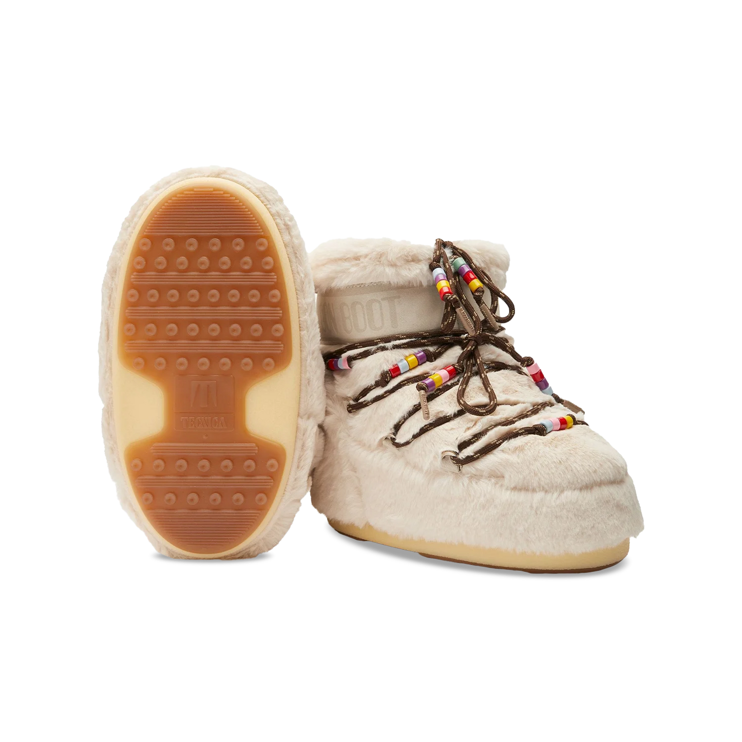 Moon Boot Icon Low Faux Fur Beads