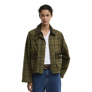 Barbour Tartan Cropped Beadnell Casual Jakna