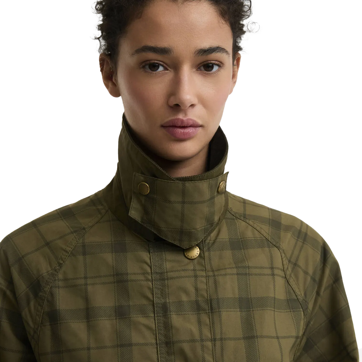 Barbour Tartan Cropped Beadnell Casual Jakna