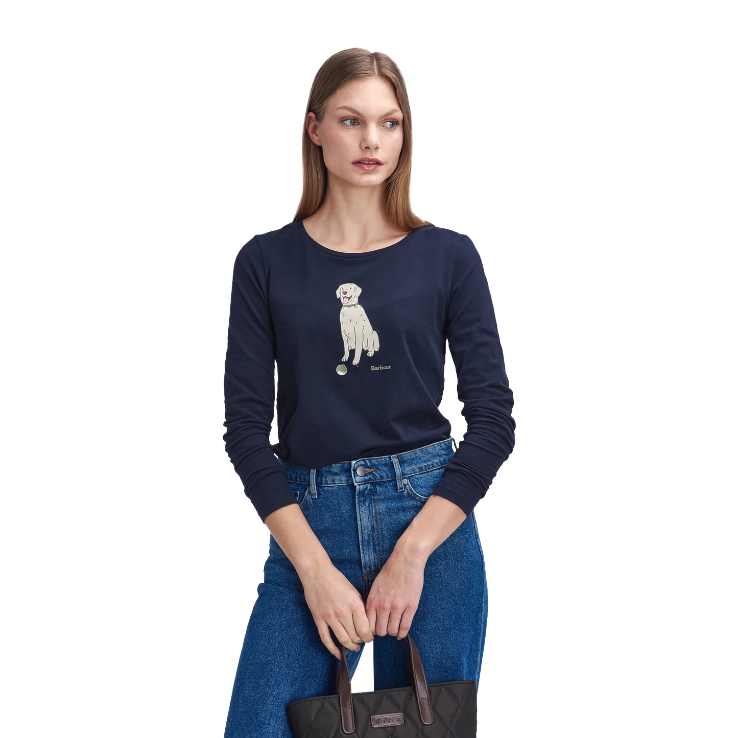 Barbour Hendley Graphic Majica z dolgimi rokavi
