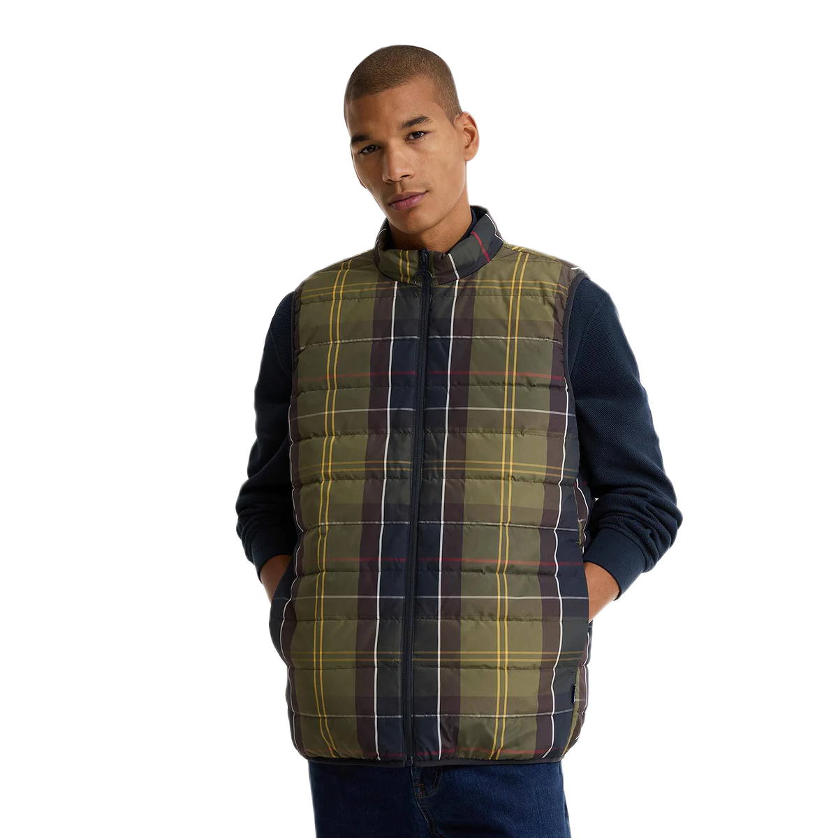 Barbour Reversible Tartan Puffer Brezrokavnik