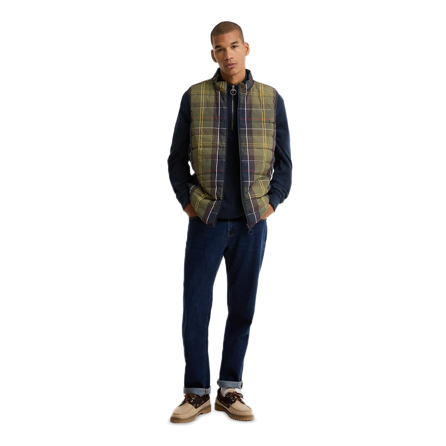 Barbour Reversible Tartan Puffer Brezrokavnik