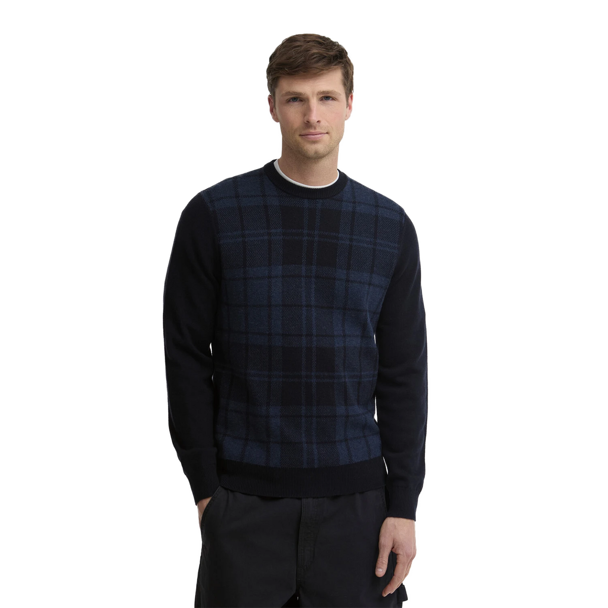 Barbour Mineral Tartan Crew Neck Jumper