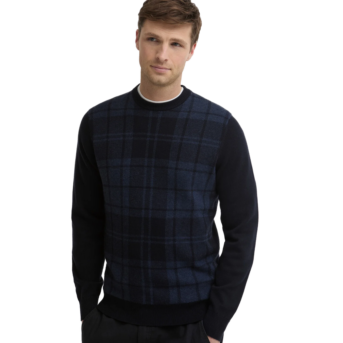 Barbour Mineral Tartan Crew Neck Jumper
