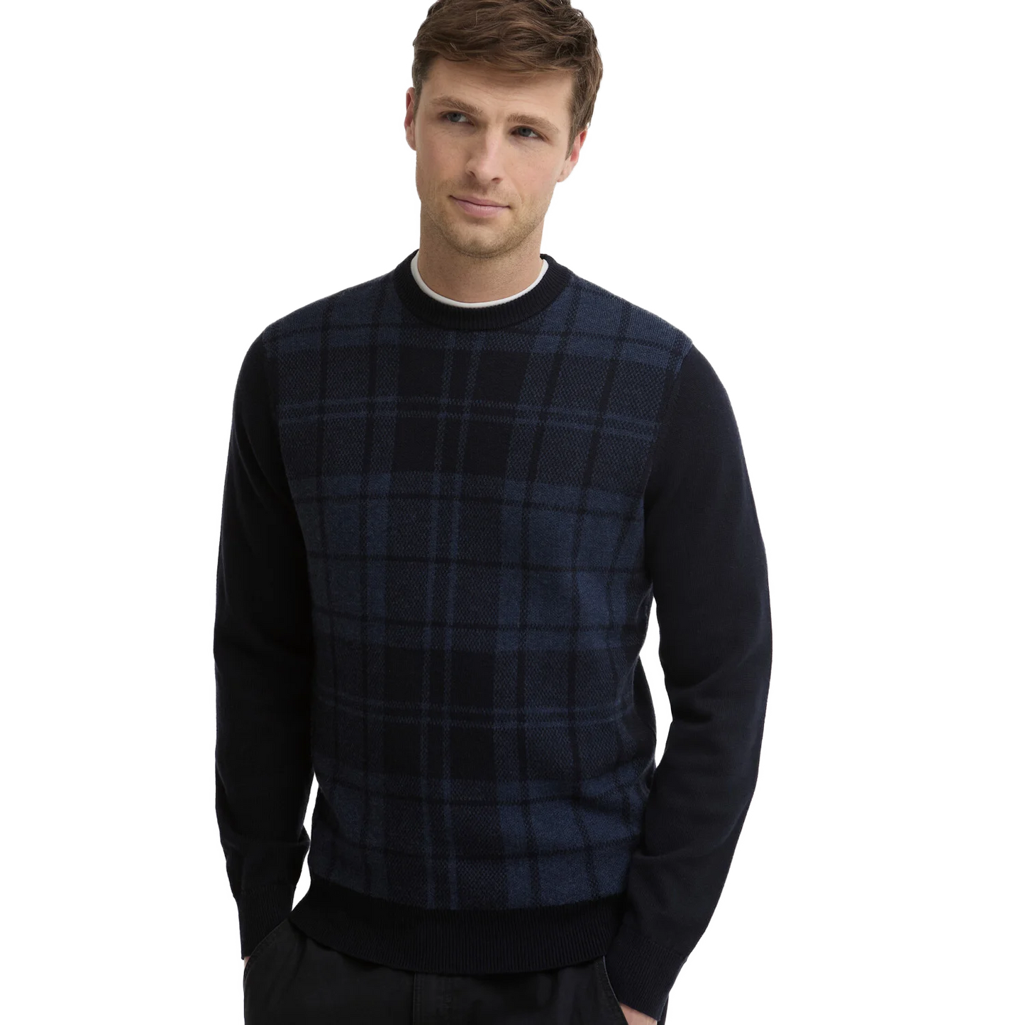 Barbour Mineral Tartan Crew Neck Jumper