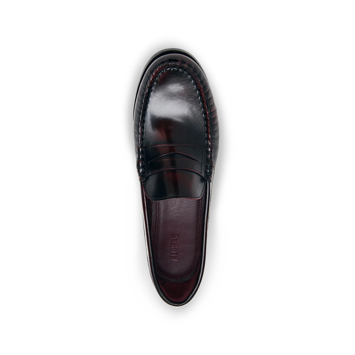 Alohas Rivet Vintage Effect Leather Mokasini