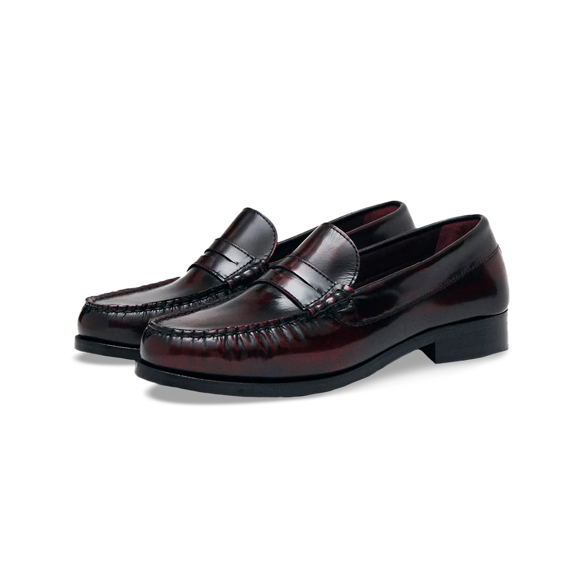 Alohas Rivet Vintage Effect Leather Mokasini